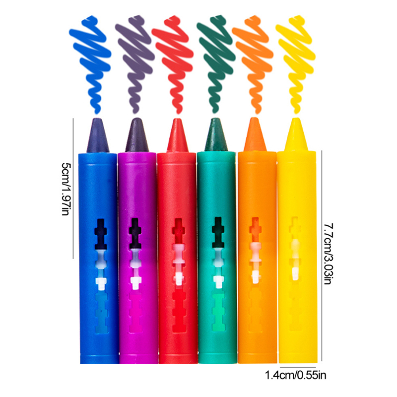 Kids Toys Drawing Easy - 6 สีล้างทําความสะอาดได้ Bath Crayons ชุดภาพวาดที่มีสีสันในอ่างทําความสะอาดง่ายปากกาสําหรับเด็กที่มีสีสันสําหรับสนุก Art