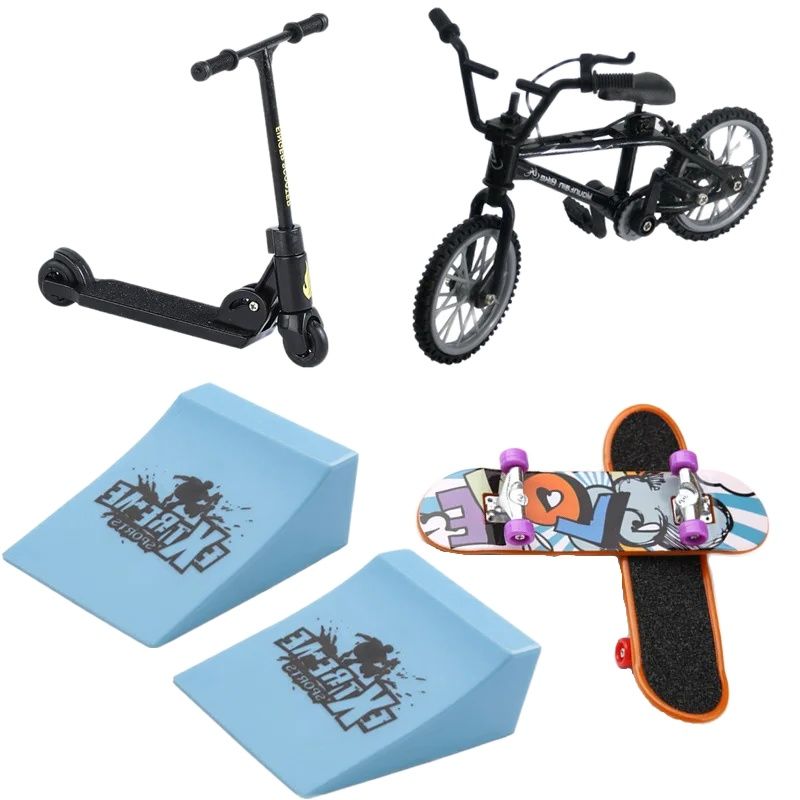 Kids Toys Scooter - สกู๊ตเตอร์/สเก็ตบอร์ดนิ้ว/กางเกงลําลอง/Roller Skates/จักรยานสําหรับTech Deck Rampสถานที่ชุดเด็กภายในบ้านของเล่นGif