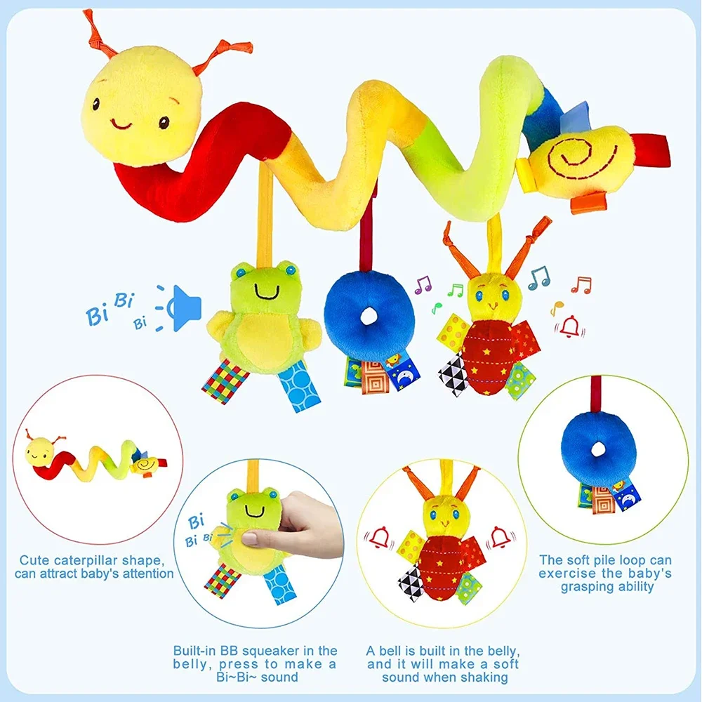 Kids Toys New Born - เกลียวรถเข็นเด็กของเล่นทารกแรกเกิดตุ๊กตาแขวนเด็กอ่อน Rattle Sensory ของเล่นเปลมือถือ Bassinet สําหรับทารกเด็กชายหญิงของขวัญในอุดมคติ