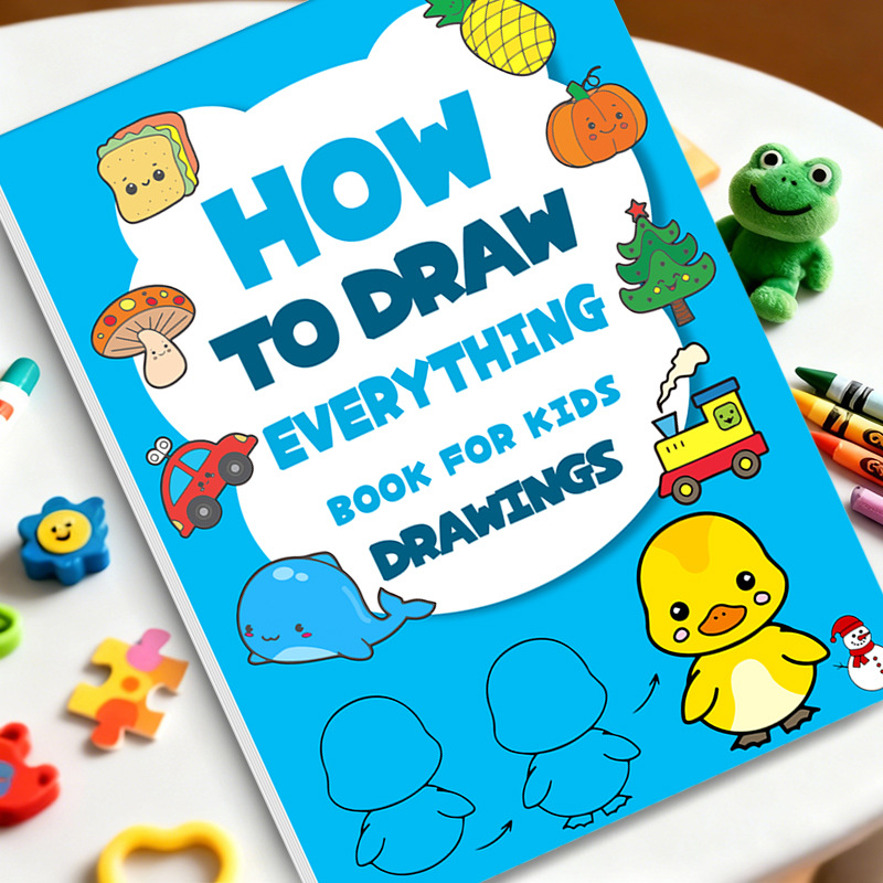Kids Toys Drawing Easy - หนังสือสอนวาดภาพทีละขั้นตอนสำหรับเด็ก เรียนรู้วิธีการวาดทุกอย่างอย่างง่ายดาย ของขวัญสร้างสรรค์สำหรับเด็ก ของเล่นเสริมพัฒนาการด้านการวาดภาพ
