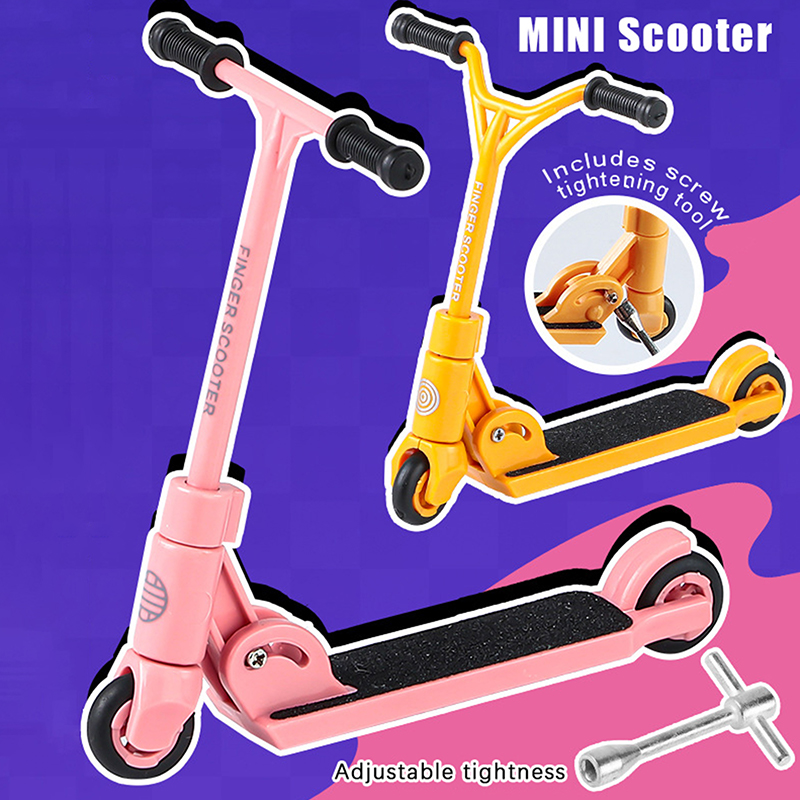 Kids Toys Scooter - สกู๊ตเตอร์นิ้วแบบพับได้ 1 ชิ้น รูปทรงตัว T สกู๊ตเตอร์นิ้วขนาดเล็ก