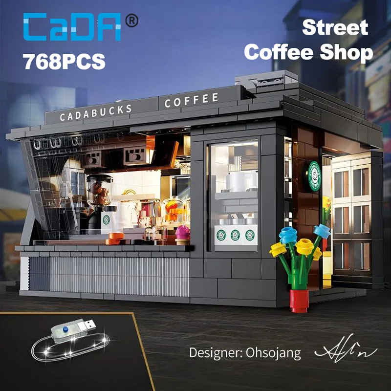Kids Toys In Store - ชุดตัวต่อร้านกาแฟ City 768 ชิ้น พร้อมไฟ LED