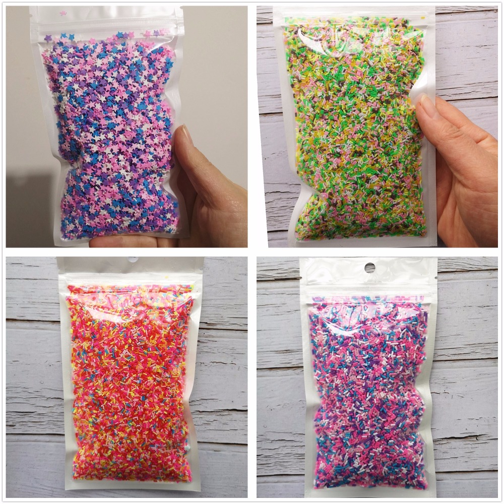 Slime Making Kit - FLA 100G Slime Clay ขนมปลอมน้ำตาลโรยตกแต่งสำหรับเค้กปลอมขนมอาหารอนุภาคตกแต่งของเล่น