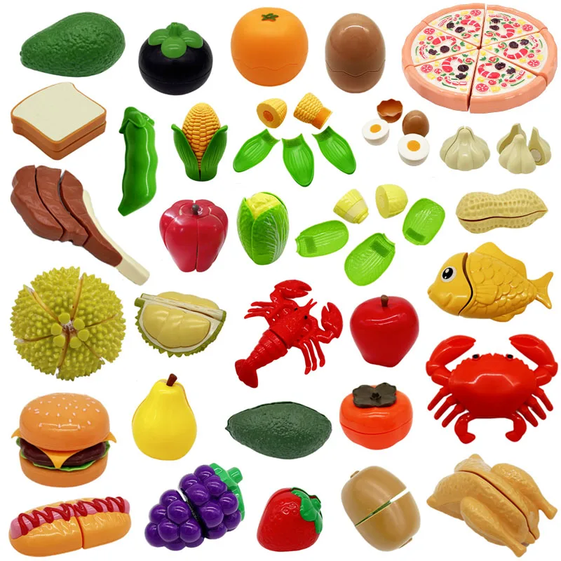 Kids Toys Kitchen - Montessori House เล่นตัดผลไม้ Pitaya ผักแกล้งจําลองครัวเกมคลาสสิกของเล่นเพื่อการศึกษาสําหรับของขวัญเด็ก