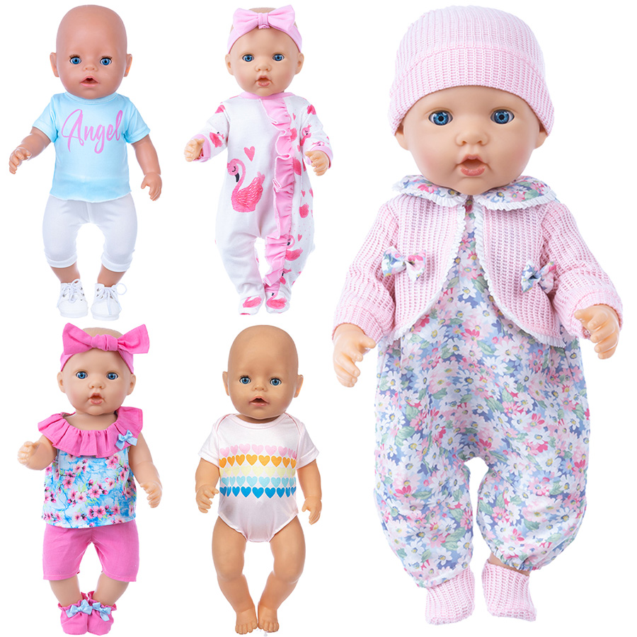 Kids Toys New Born - เสื้อผ้าตุ๊กตาสำหรับตุ๊กตารีบอร์นขนาด 18 นิ้วชุดนอนน่ารักสำหรับ 45 ซม. ตุ๊กตาทารกแรกเกิดของเล่นเด็กผู้หญิงตุ๊กตาเสื้อผ้าอุปกรณ์เสริมนีนูโก