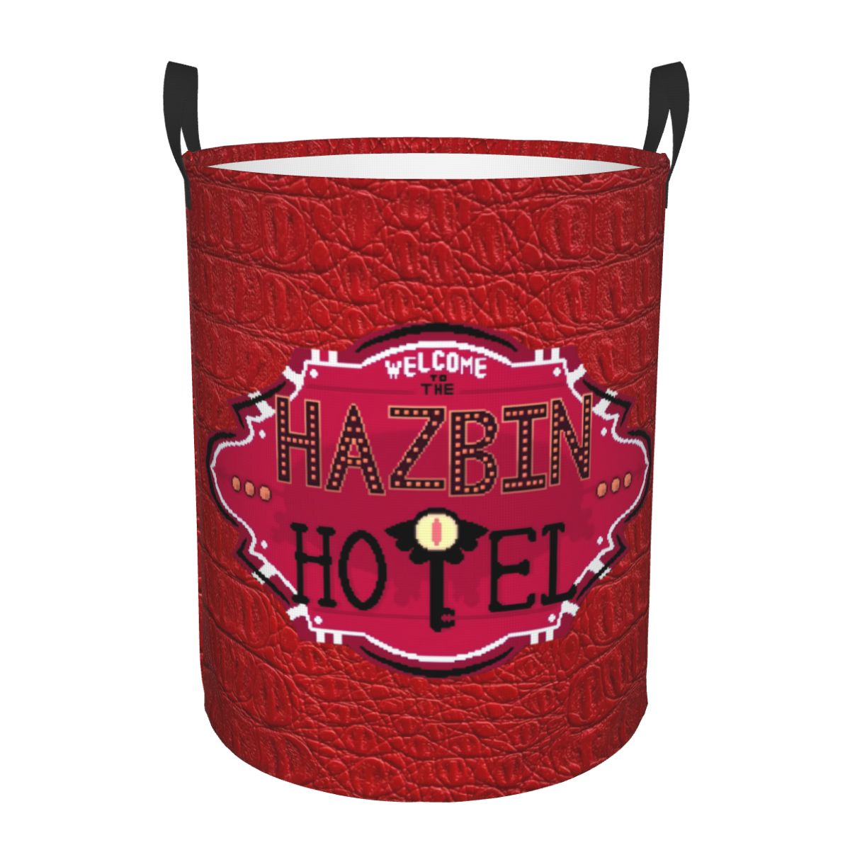 Kids Toys Logo - Custom Hazbin โรงแรมโลโก้ตะกร้าซักผ้าพับอะนิเมะตลกอเมริกาเสื้อผ้า Hamper สําหรับเนอสเซอรี่ของเล่นเด็กถังเก็บ