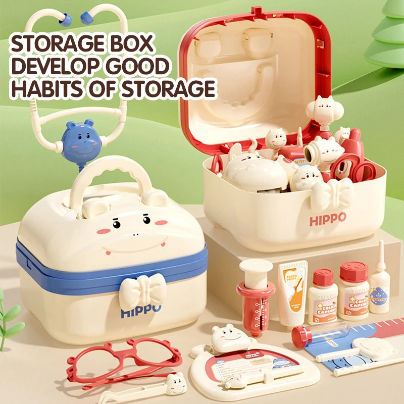 Kids Toys Doctor Set - ชุดของเล่นคุณหมอเด็ก กล่องเก็บอุปกรณ์ ชุดเล่นบทบาทสมมติพยาบาลโรงพยาบาลเด็ก ของเล่นเด็กผู้หญิง เด็กผู้ชาย ของขวัญน่ารัก