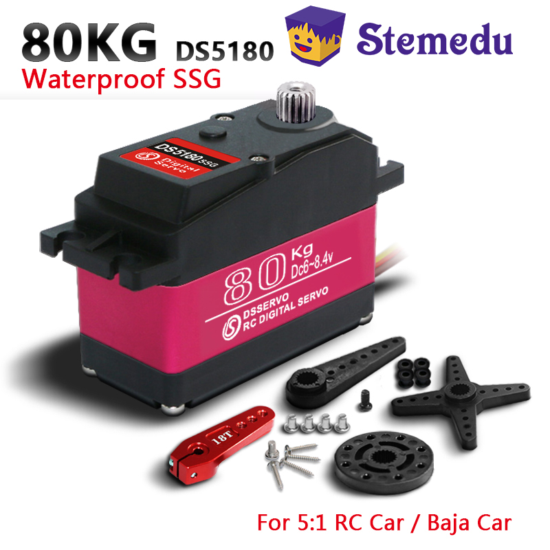 Kids Toys Remote Car - Dsservo กันน้ํา DS5180 80KG แรงบิดความเร็วสูงดิจิตอล Servo