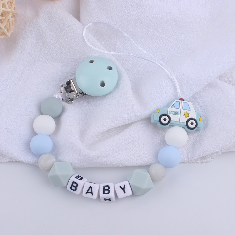 Kids Toys New Born - CUSTOM เด็กส่วนบุคคลชื่อ Pacifier คลิป Dummy หัวนมผู้ถือโซ่ทารกอุปกรณ์เสริมทารกแรกเกิดการงอกของฟันของเล่นคลิป