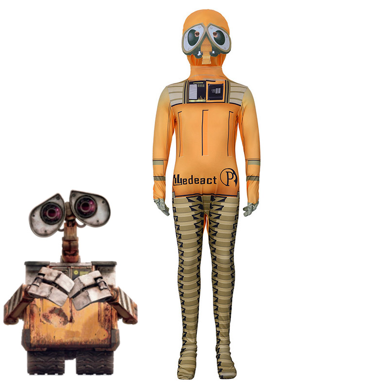 Kids Toys Set - ชุดคอสเพลย์วอลล์-อี สีส้ม สำหรับเด็กและผู้ใหญ่ ปี 2026 ชุดแฟนซีฮาโลวีน