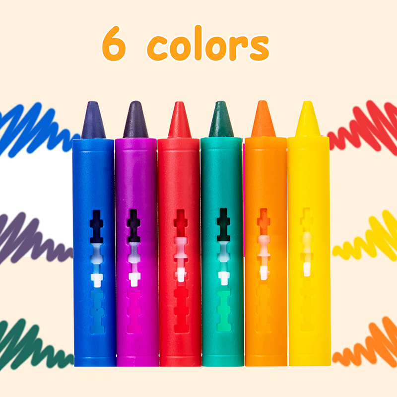 6 สีล้างทําความสะอาดได้ Bath C - Kids Toys Drawing Easy บทวิจารณ์และราคา