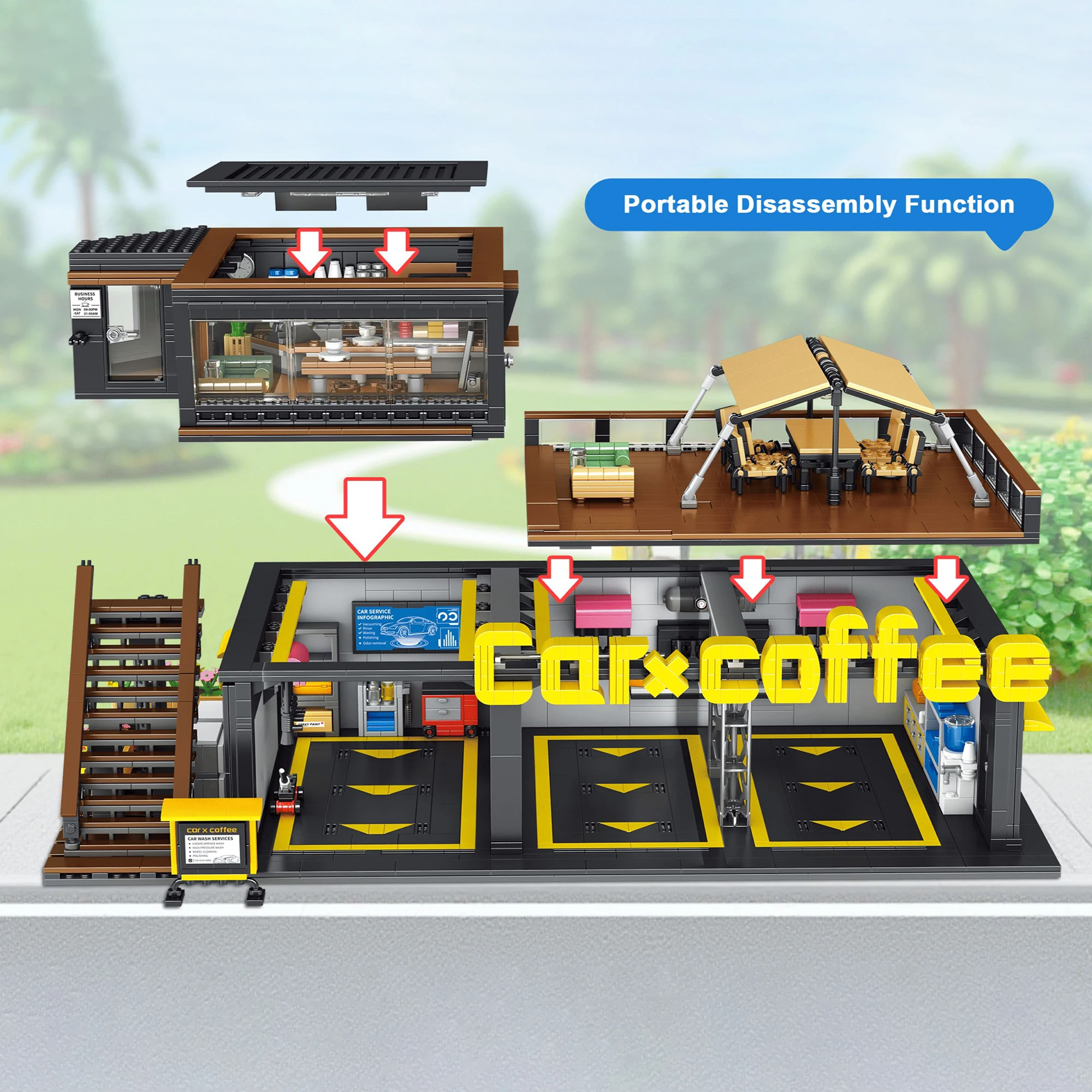 ร้านซ่อมรถกาแฟ คลับรถกาแฟ ตัวต - Kids Toys In Store บทวิจารณ์และราคา