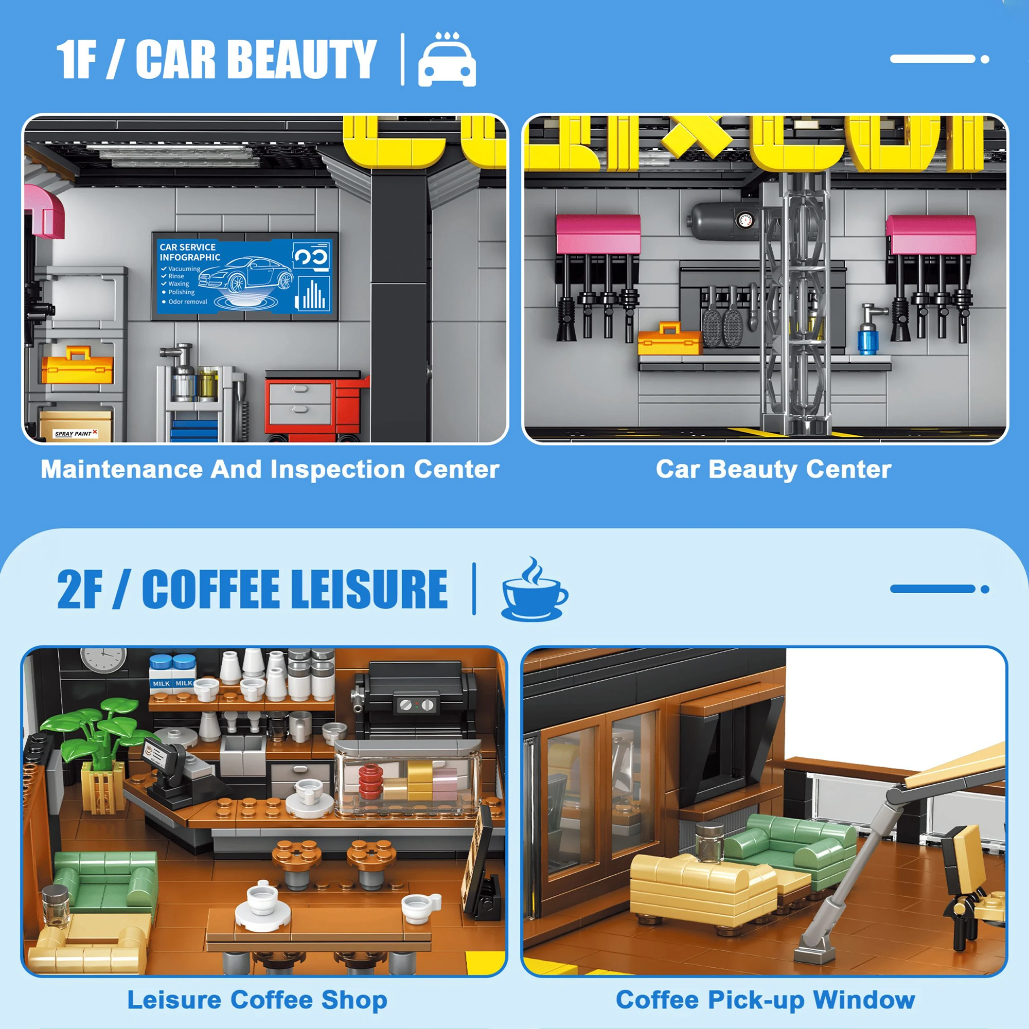 ร้านซ่อมรถกาแฟ คลับรถกาแฟ ตัวต - Kids Toys In Store บทวิจารณ์และราคา