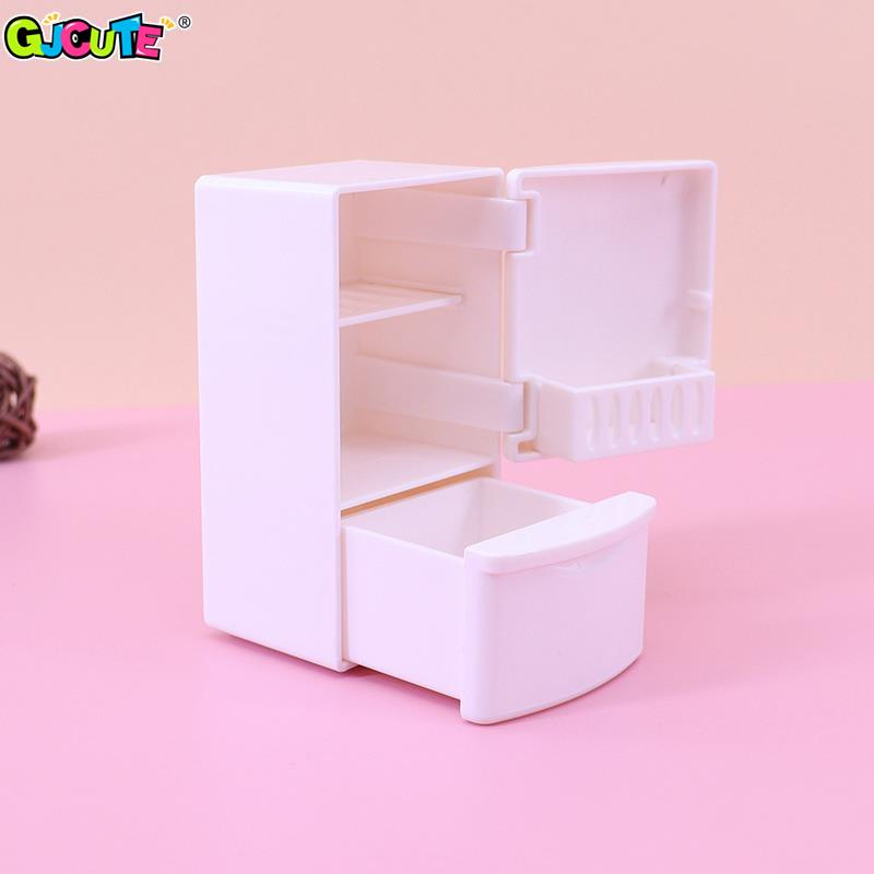 ตู้เย็นขนาดเล็ก1/12พร้อมชุดอาห - Kids Toys Kitchen บทวิจารณ์และราคา
