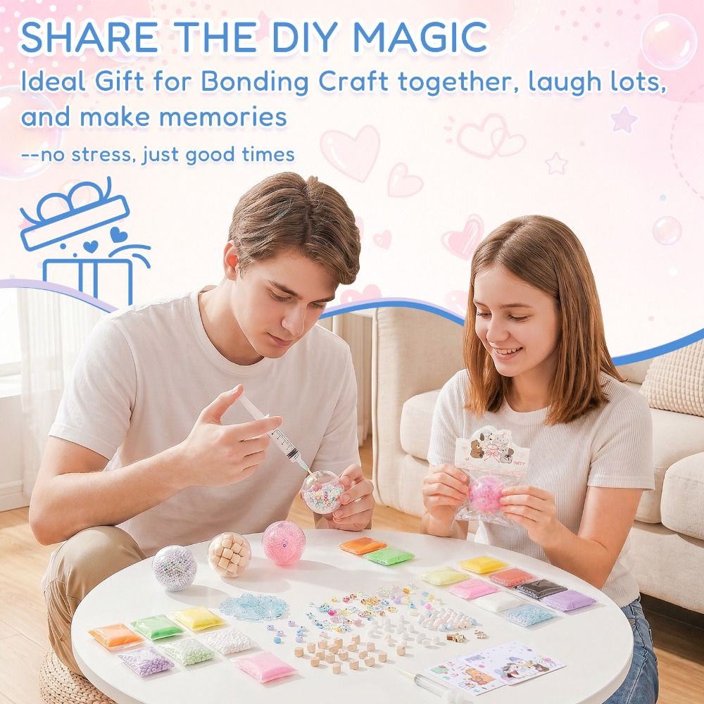 ชุดทำลูกบอลบีบคลายเครียด DIY ข - Slime Making Kit บทวิจารณ์และราคา