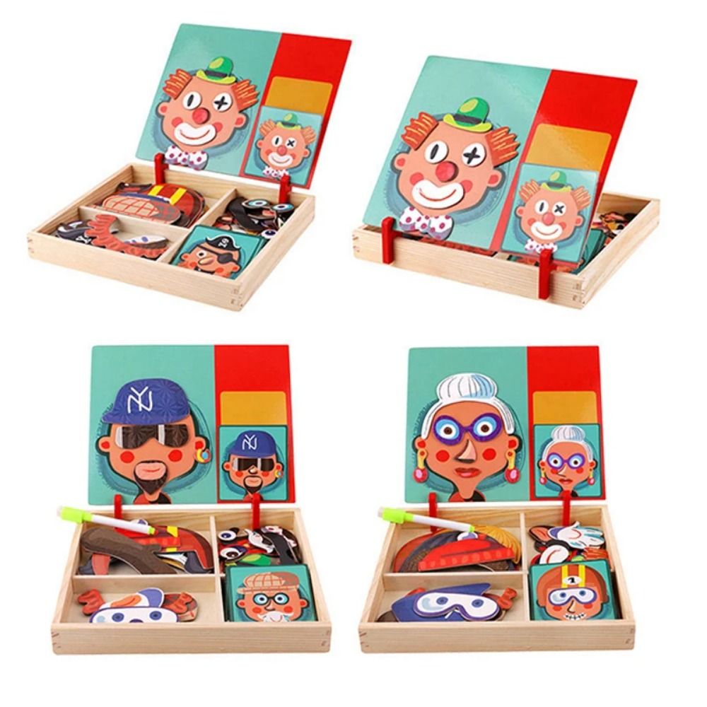 ปริศนาแม่เหล็ก 3 มิติ ทำจากไม้ - Kids Toys Drawing Easy บทวิจารณ์และราคา