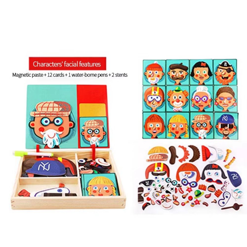 ปริศนาแม่เหล็ก 3 มิติ ทำจากไม้ - Kids Toys Drawing Easy บทวิจารณ์และราคา
