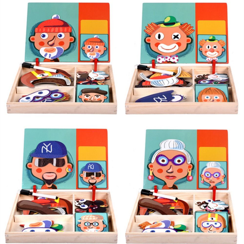 ปริศนาแม่เหล็ก 3 มิติ ทำจากไม้ - Kids Toys Drawing Easy บทวิจารณ์และราคา