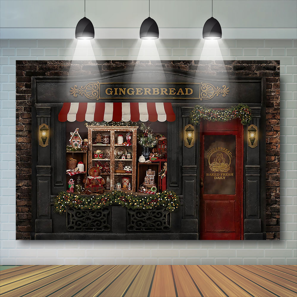 Gingerbread Shop คริสต์มาสฉากห - Toys Background For Kids บทวิจารณ์และราคา