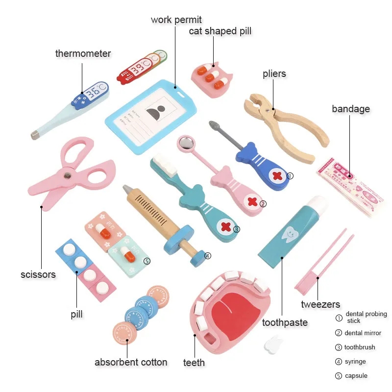ชุดฝึกสวมบทบาททางการแพทย์สำหรั - Kids Toys Doctor Set บทวิจารณ์และราคา