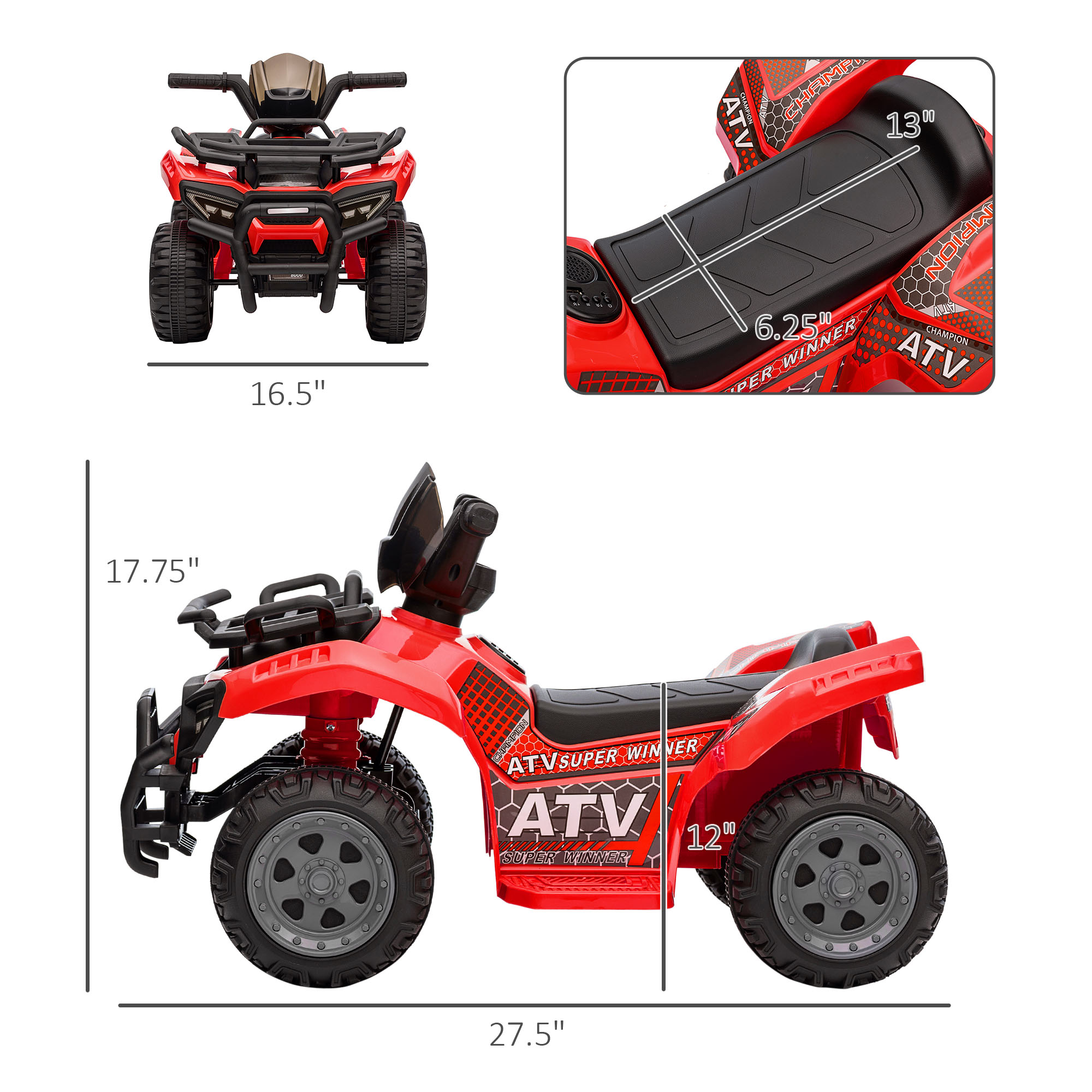 รถเอทีวีสี่ล้อสำหรับเด็ก ขับเค - Kids Toys Quad บทวิจารณ์และราคา