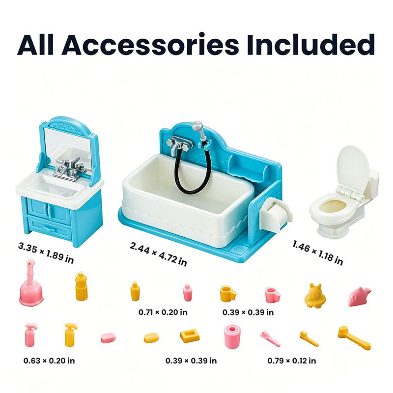 ชุดห้องน้ำบ้านตุ๊กตา 1:12 ชุดข - Kids Toys Set บทวิจารณ์และราคา