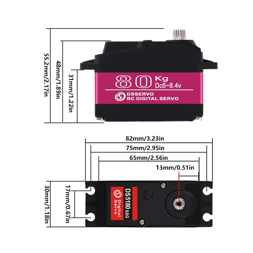 Dsservo กันน้ํา DS5180 80KG แร - Kids Toys Remote Car บทวิจารณ์และราคา